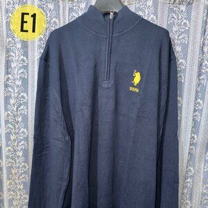 U.S. Polo Assn. Turtleneck Long Sleeve Zip Up Sweater Pull Over XXL